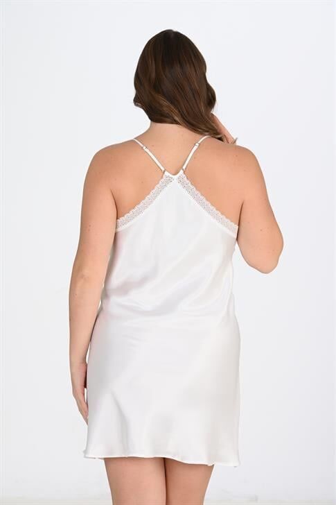 Aria's Closet 2'li Beyaz-Pembe Sabahlık Takımı Bigsize 6210