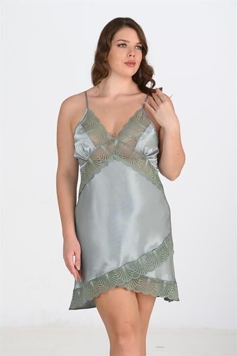 Aria's Closet Büyük Beden Yeşil Gecelik 2113