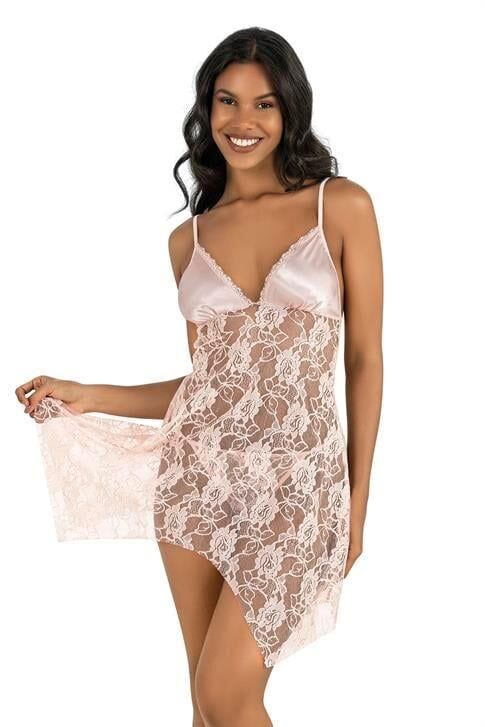 Aria's Closet Somon Kısa Tül Gecelik 4215