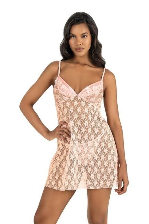Aria's Closet Somon Kısa Tül Gecelik 4220