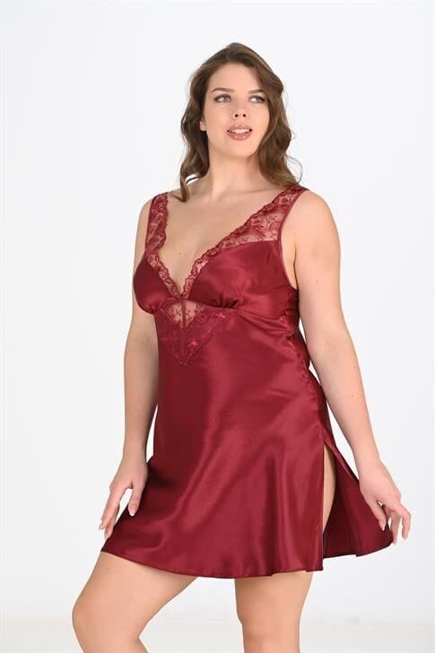 Ahu 2li Bordo Sabahlık Takımı Bigsize 6209