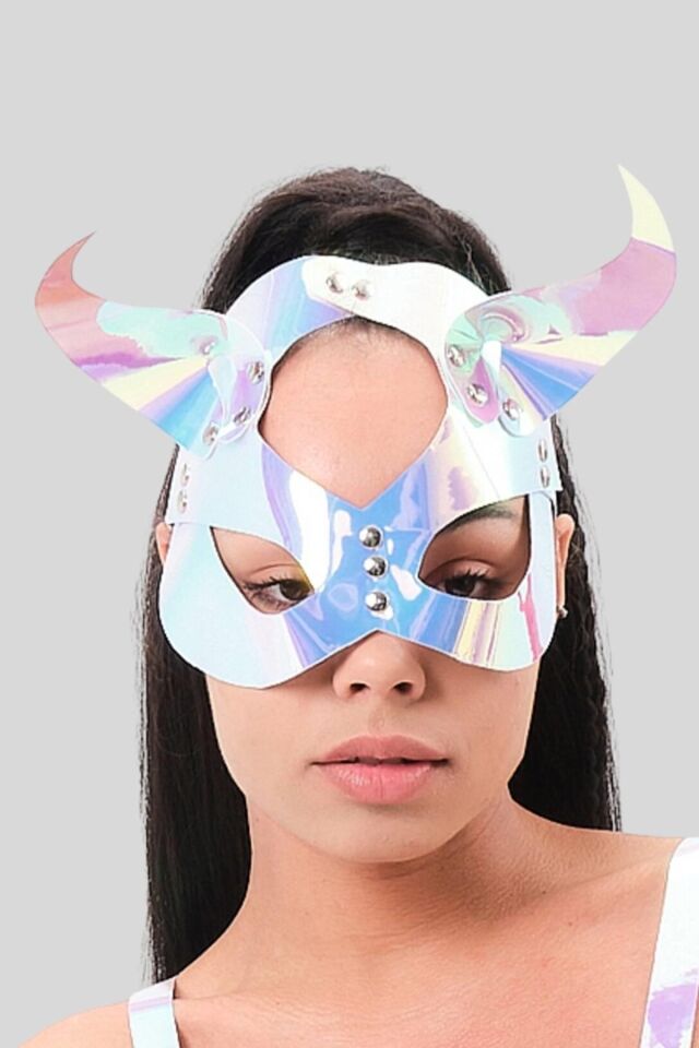 Güşüş Renk Toka İle Tutturmalı Maske 80434