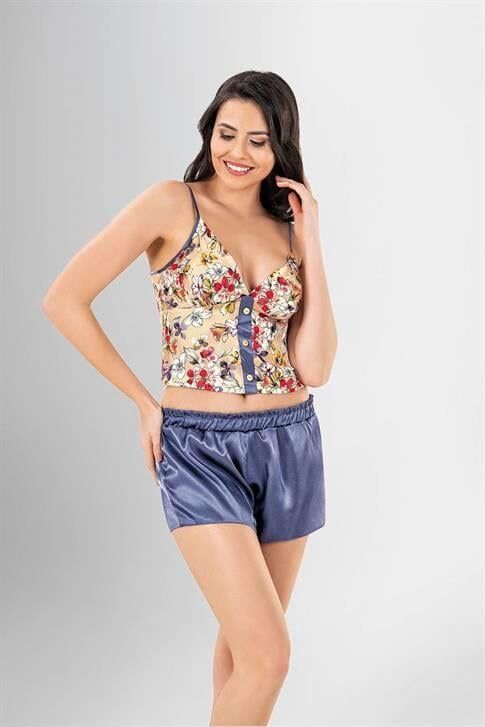 Aria's Closet 3'lü Şort Takımı Desenli
